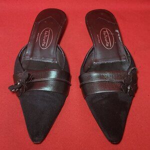 Talbot Black Pumps Low Heel Mules 5 1/2 M